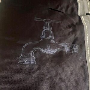 Pair Black insulated faucet cover Bag with drawstring 6.5 x8”
